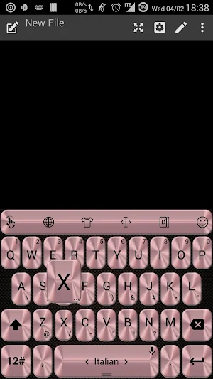 Keyboard Theme Metallic Pink Screenshot 1