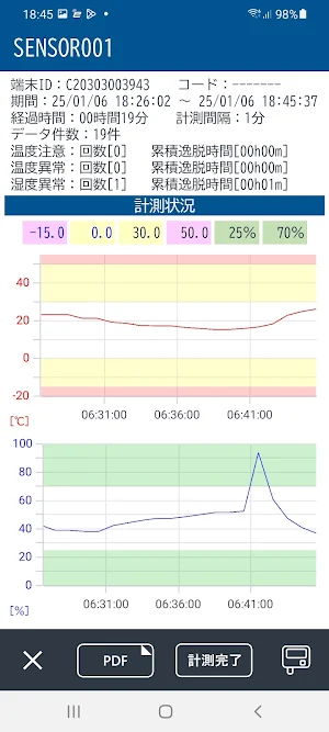 e-WAVES BLE App Screenshot 1