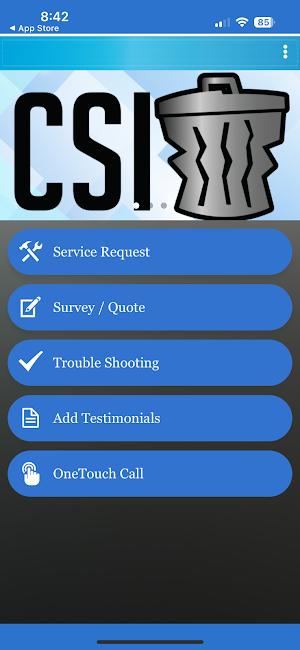 CSI, Compactor Systems Inc. Screenshot 2