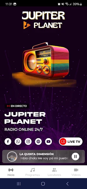 Jupiter Planet Radio Screenshot 1