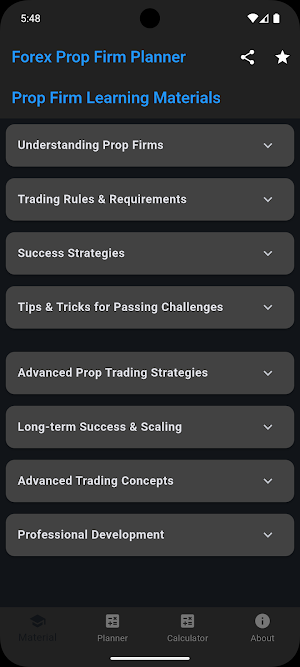 Forex Prop Firm Planner Screenshot 2