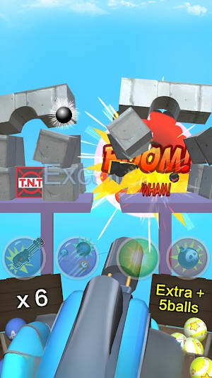 Cannon Ball Strike- Knock Cans Screenshot 2