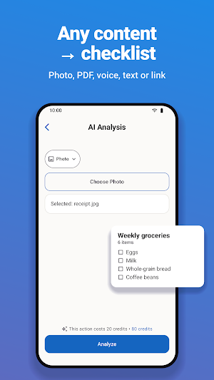 Gisti: AI Checklist Assistant Screenshot 1