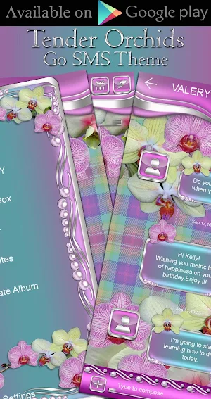 Tender Orchids Clock Widget Screenshot 2