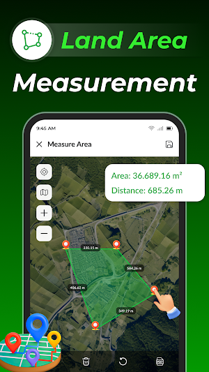 Land Area & Distance Measure Screenshot 1