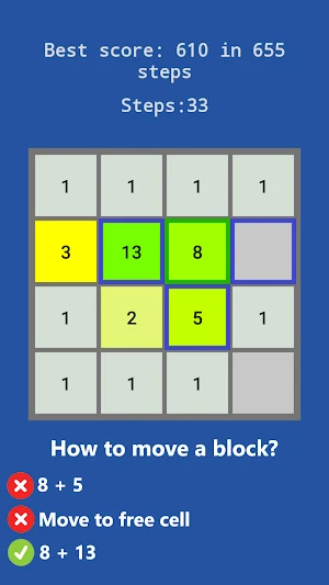 Fibonacci Puzzle Game Screenshot 0