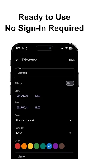 Calendar Screenshot 1
