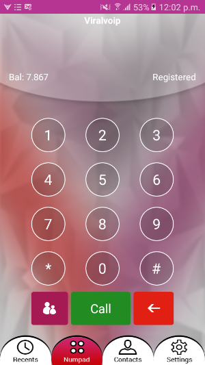 ViralVoip Touch Screenshot 2