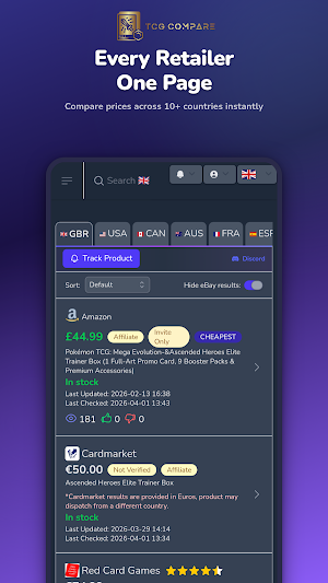 TCGCompare: TCG Price Compare Screenshot 1