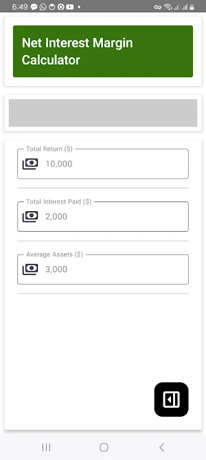 Net Interest Margin Calculator Screenshot 0