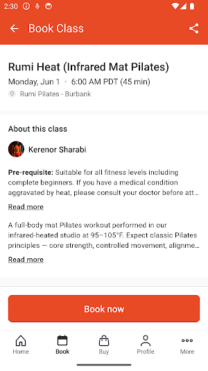 Rumi Pilates Screenshot 2