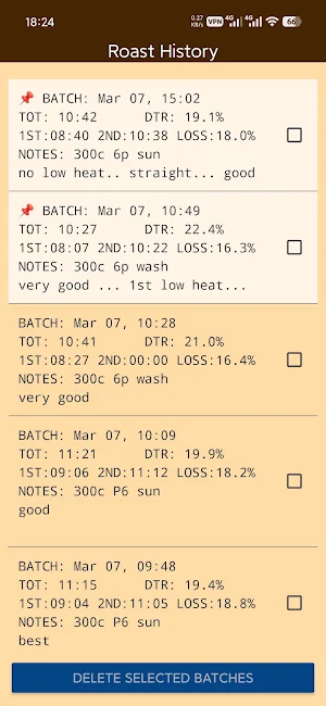 Coffee Roasting Timer Screenshot 3