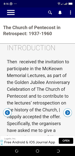 History of Pentecost Church Screenshot 2