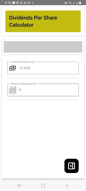 Dividends Per Share Calculator Screenshot 2