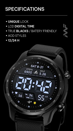 Awf Digital [xR] - watch face Screenshot 1