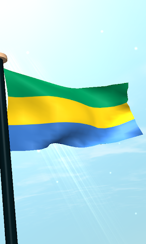 Gabon Flag 3D Live Wallpaper Screenshot 3