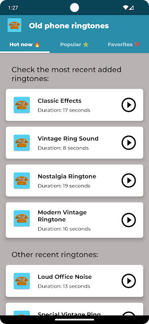 Old Phone Ringtones Screenshot 0