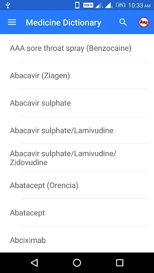 Medicine Dictionary Screenshot 1