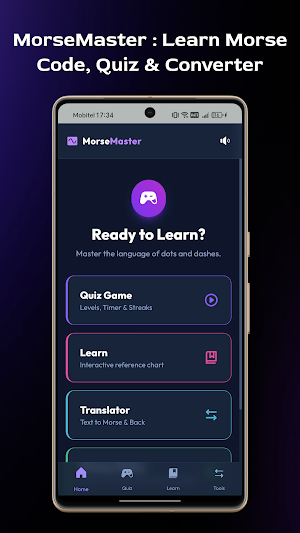 Morse Code Translator & Quiz Screenshot 0