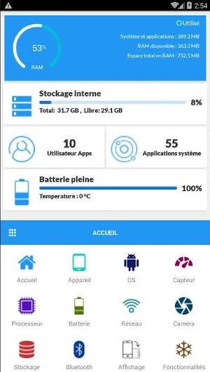 Téléphone Device informations Screenshot 2
