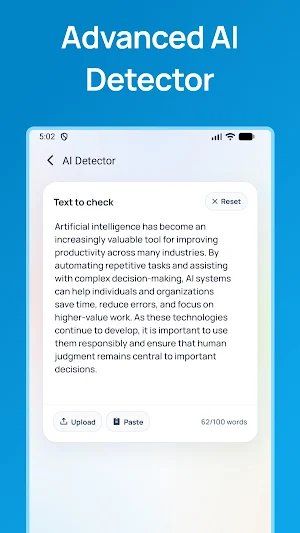 Detect AI: Paraphrase Tool Screenshot 1