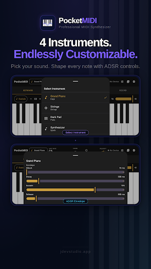 PocketMIDI: MIDI Keyboard Screenshot 2