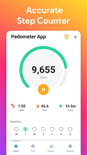 Pedometer Step Counter App Screenshot 0