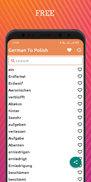 German To Polish Dictionary Offline Screenshot 0