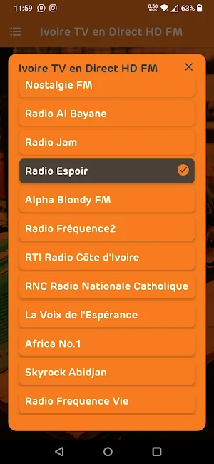 Ivoire TV en Direct HD FM Screenshot 3