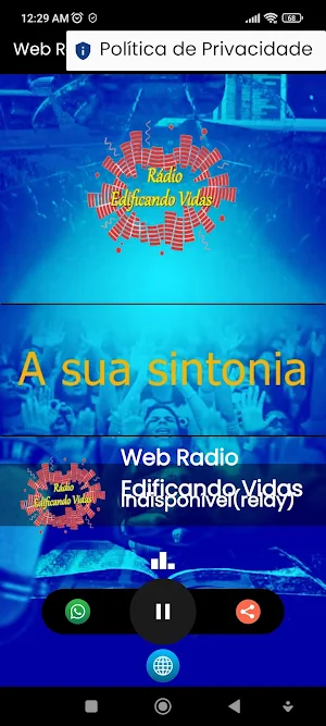 Web Rádio Edificando vidas Screenshot 1