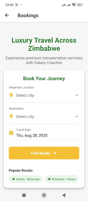 Galaxy Coaches Screenshot 1