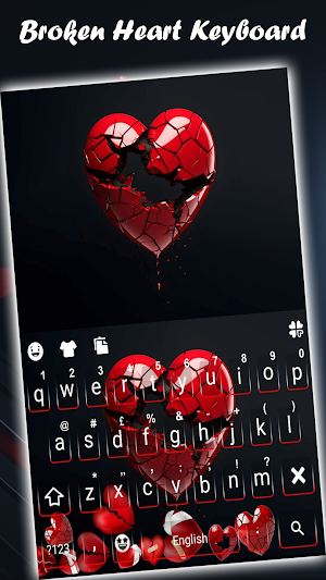 Broken Heart Emoji Keyboard Screenshot 0