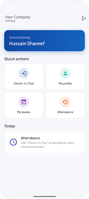 Afuntech : Staff App Screenshot 0