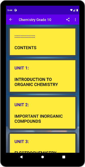 Chemistry Grade 10 Screenshot 0