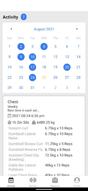 Gymrock - Workout Log & Fitness Tracker Screenshot 1
