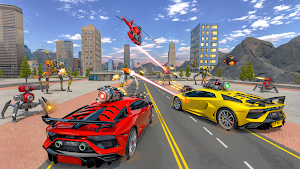 Wolf Robot Transform Car Games Screenshot 3