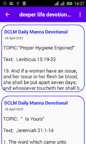 Deeper Life Daily Devotion Screenshot 0