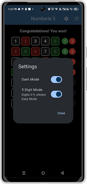 Numberle: Guess the Number Screenshot 2