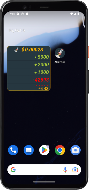 Allc Price Widget Screenshot 1
