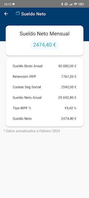 Sueldo Neto Screenshot 1