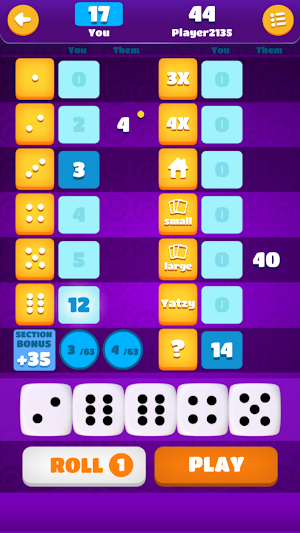 Yatzy Dice Game Challenge Screenshot 1