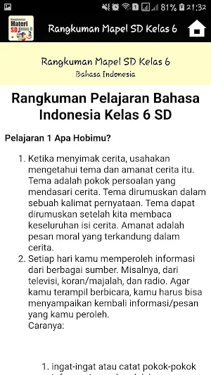 Rangkuman Mapel SD Kelas 6 Screenshot 2