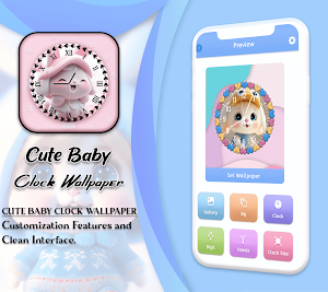 Cute Baby Clock Live Wallpaper Screenshot 2
