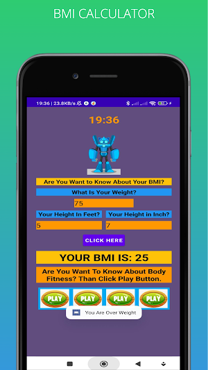 Bmi calculator Screenshot 1