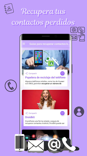 Recupera contacto borrado guía Screenshot 1