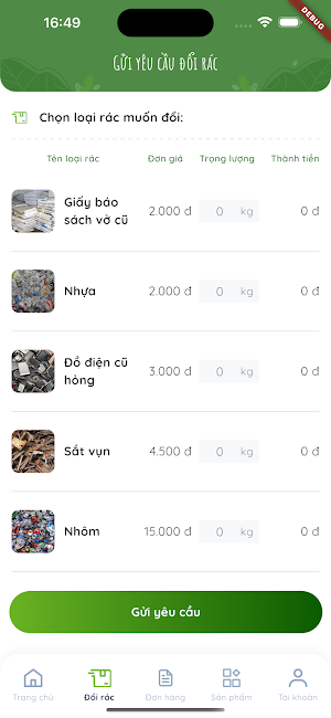 Getgreen - Đổi rác tái chế Screenshot 1