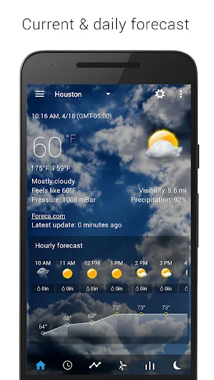 Sense V2 Flip Clock & Weather Screenshot 1