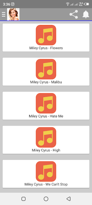 Miley Cyrus Songs Screenshot 2