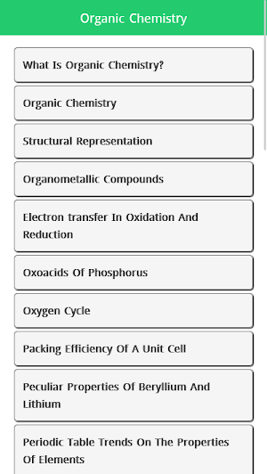 Organic Chemistry Screenshot 0