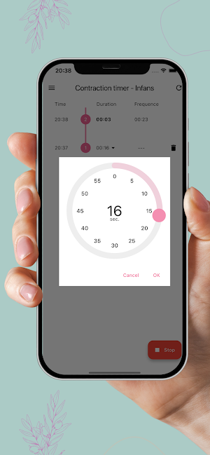 Contraction timer - Infans Screenshot 2